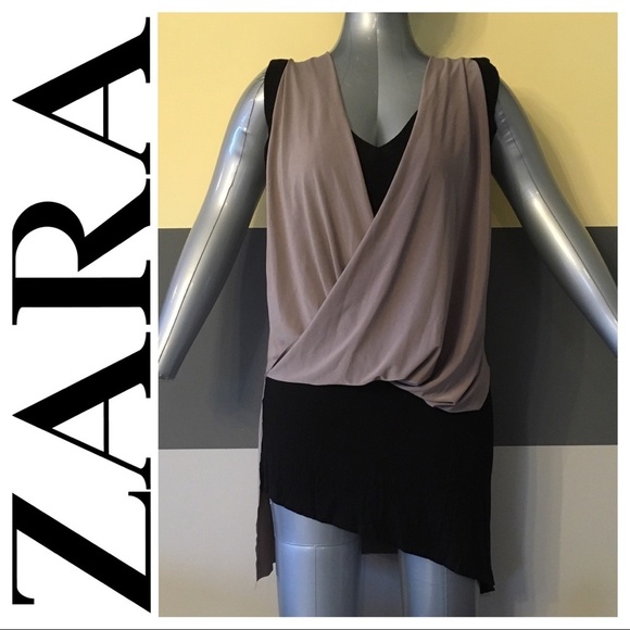 ZARA Unique Stylish Asymmetrical Stretchy and Comfortable Top/Dress - Small - Picture 2 of 7